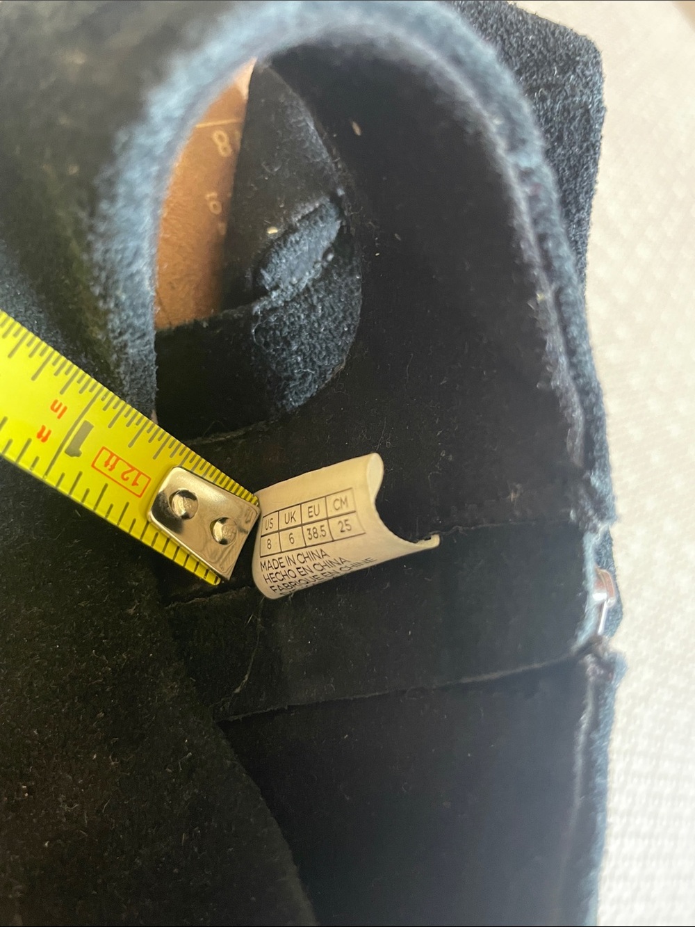 TOMS Black Suede Open-Toe Block Heel Sandals - Picture 7 of 8
